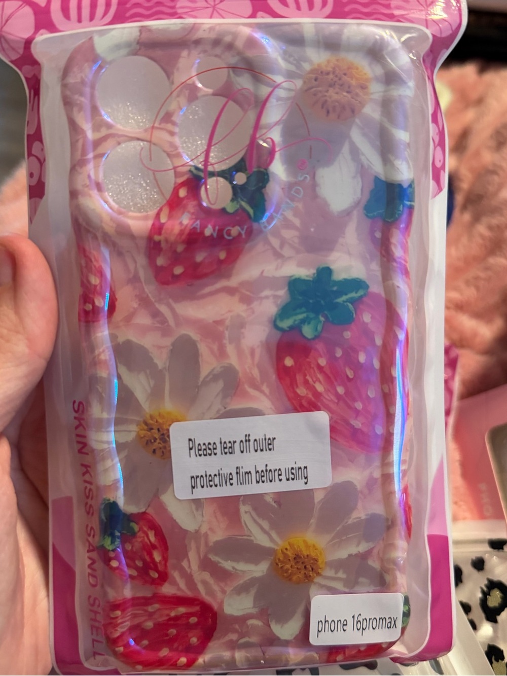 Strawberry & Daisy Phone Case - Pink